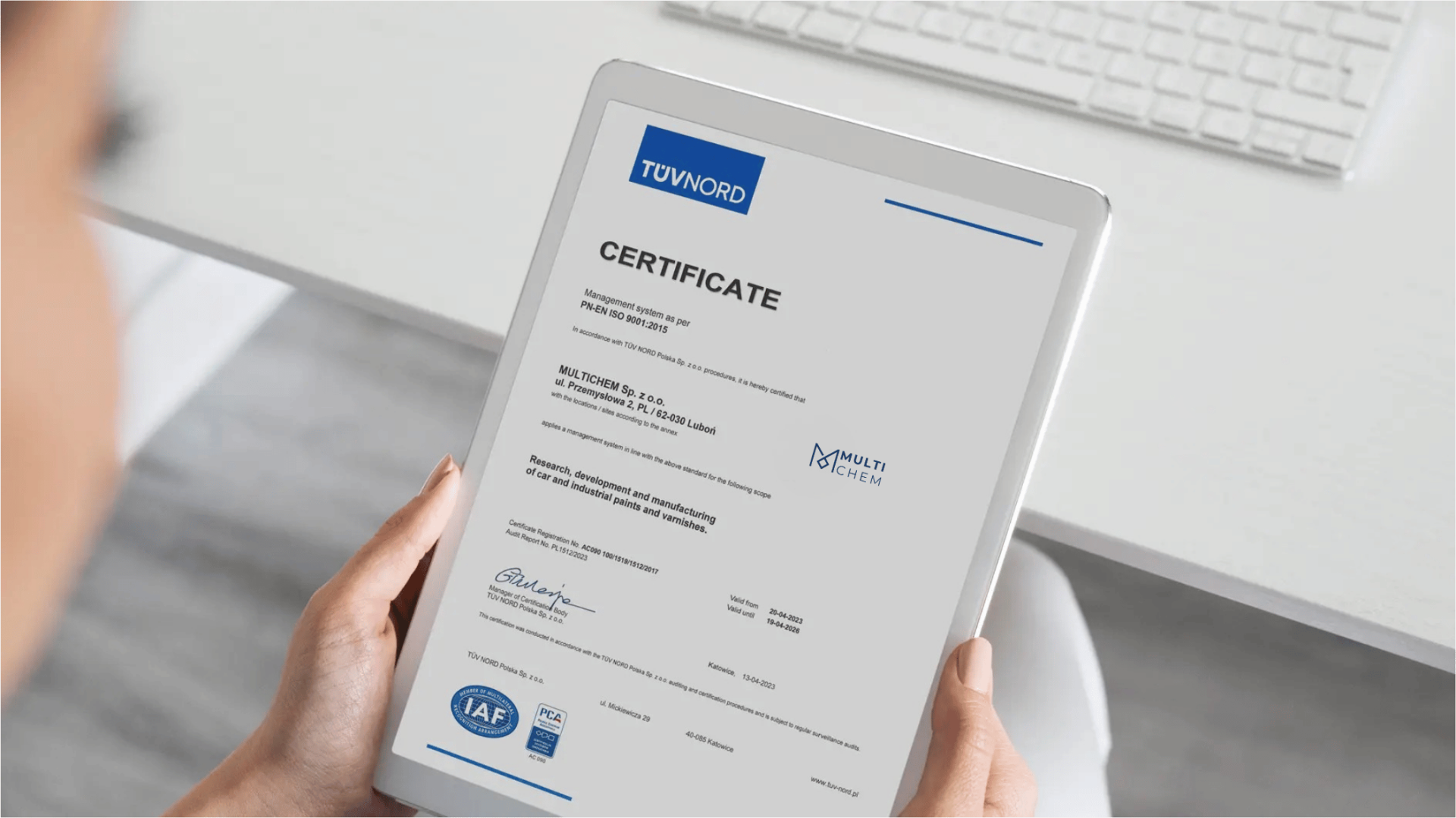 Certyfikat ISO 9001:2015