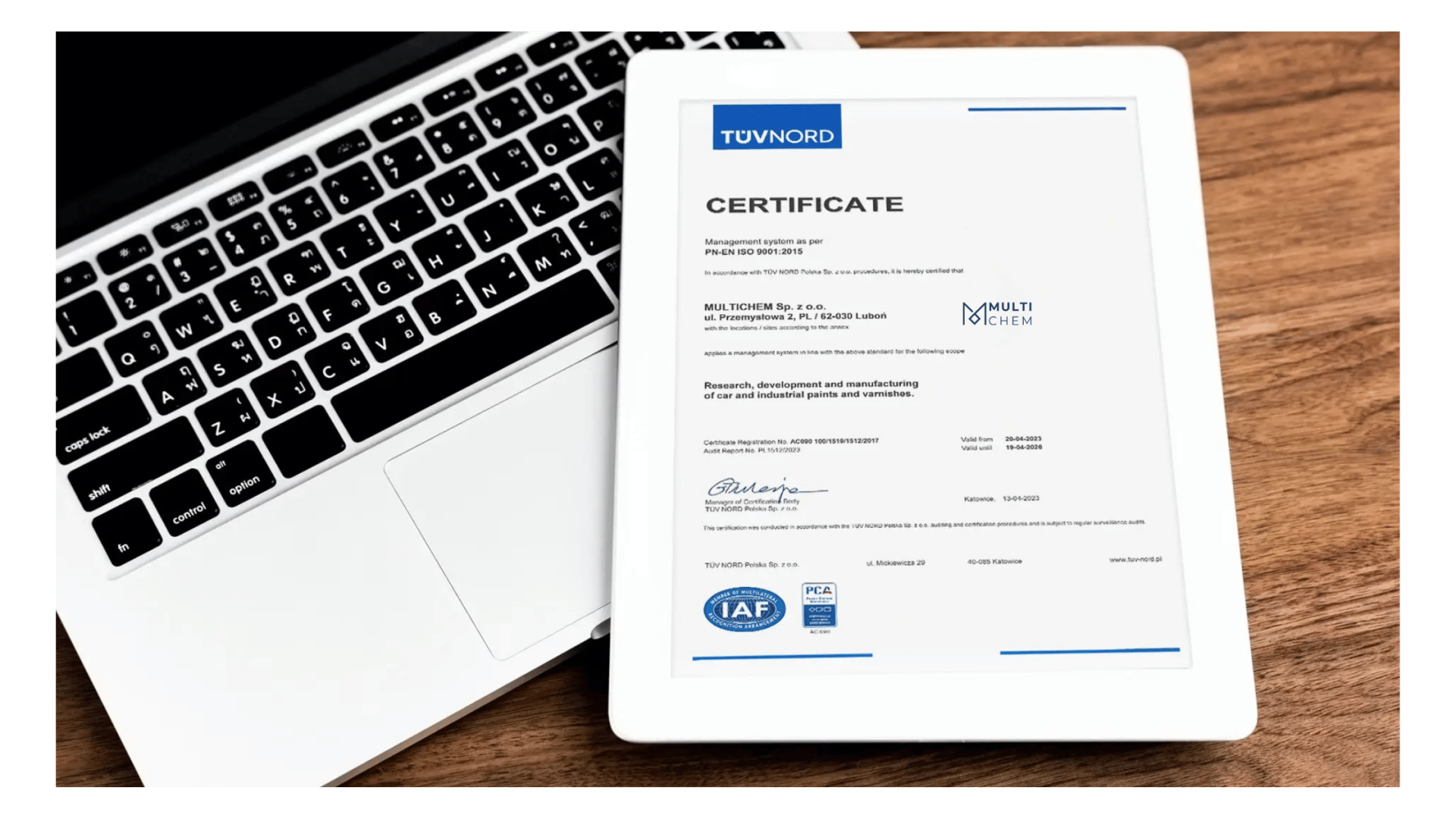 Durch ISO-Zertifikate bestätigte Qualität